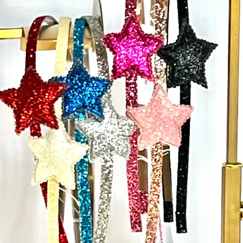 Pink Star Glitter Headband